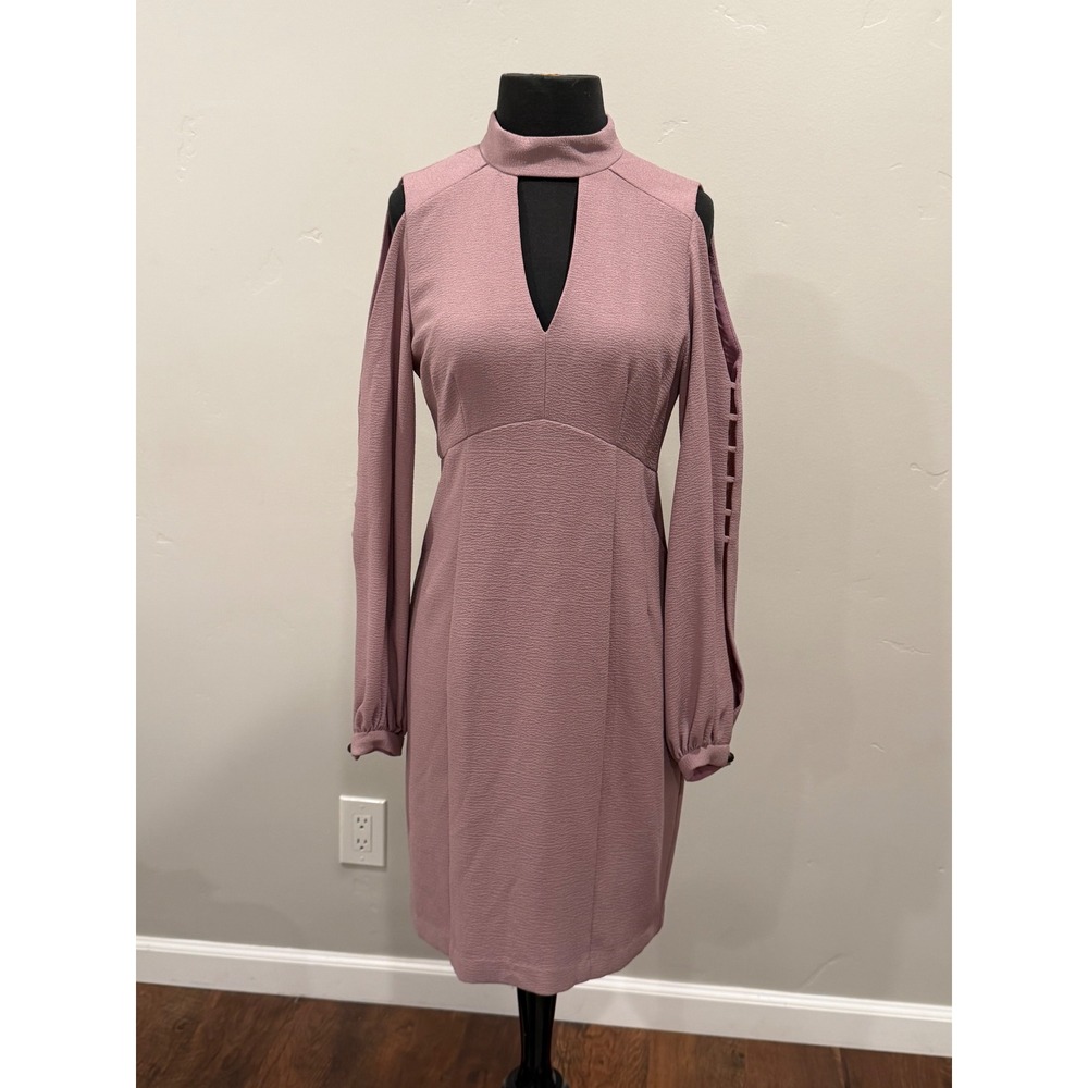 Nanette Lepore Womens Dita Split Sleeves Above Knee Cocktail Dress antique rose4
